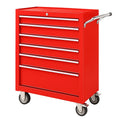 Werkzeugwagen mit 7 Schubladen aus Metall, Rot, 70x33x77 cm