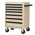 Rollwagen mit 7 Schubladen Beige Stahl