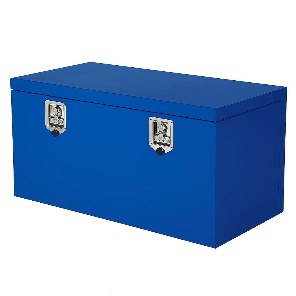 Metall Aufbewahrungsbox Blau mit Schloss 120x60x60 cm
