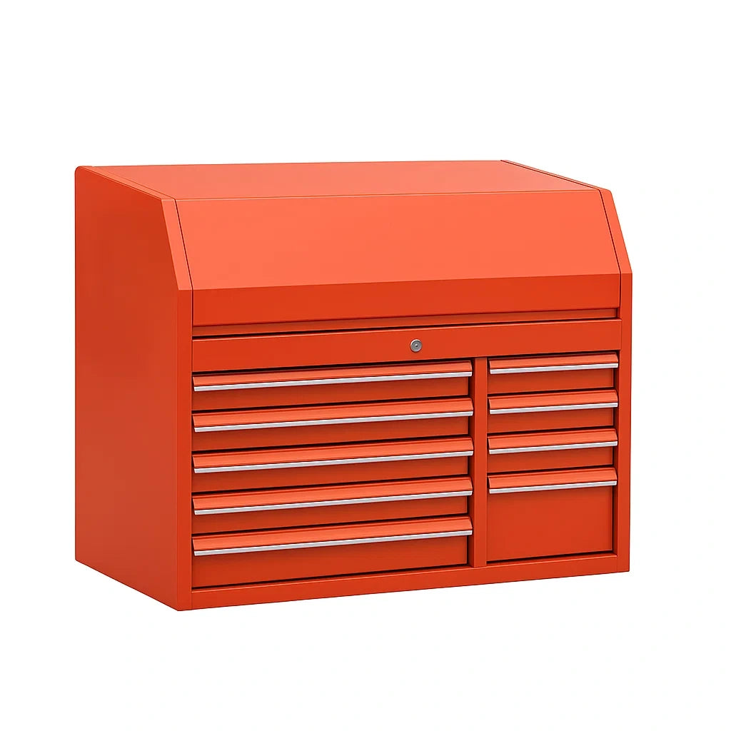 Stahlschrank Rot mit 11 Schubladen 90x50x80 cm