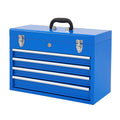 Metall Werkzeugkasten Blau mit 4 Schubladen 52cm