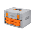 Werkzeugkasten mit Schubladen Grau/Orange Polypropylen 40x30x25cm