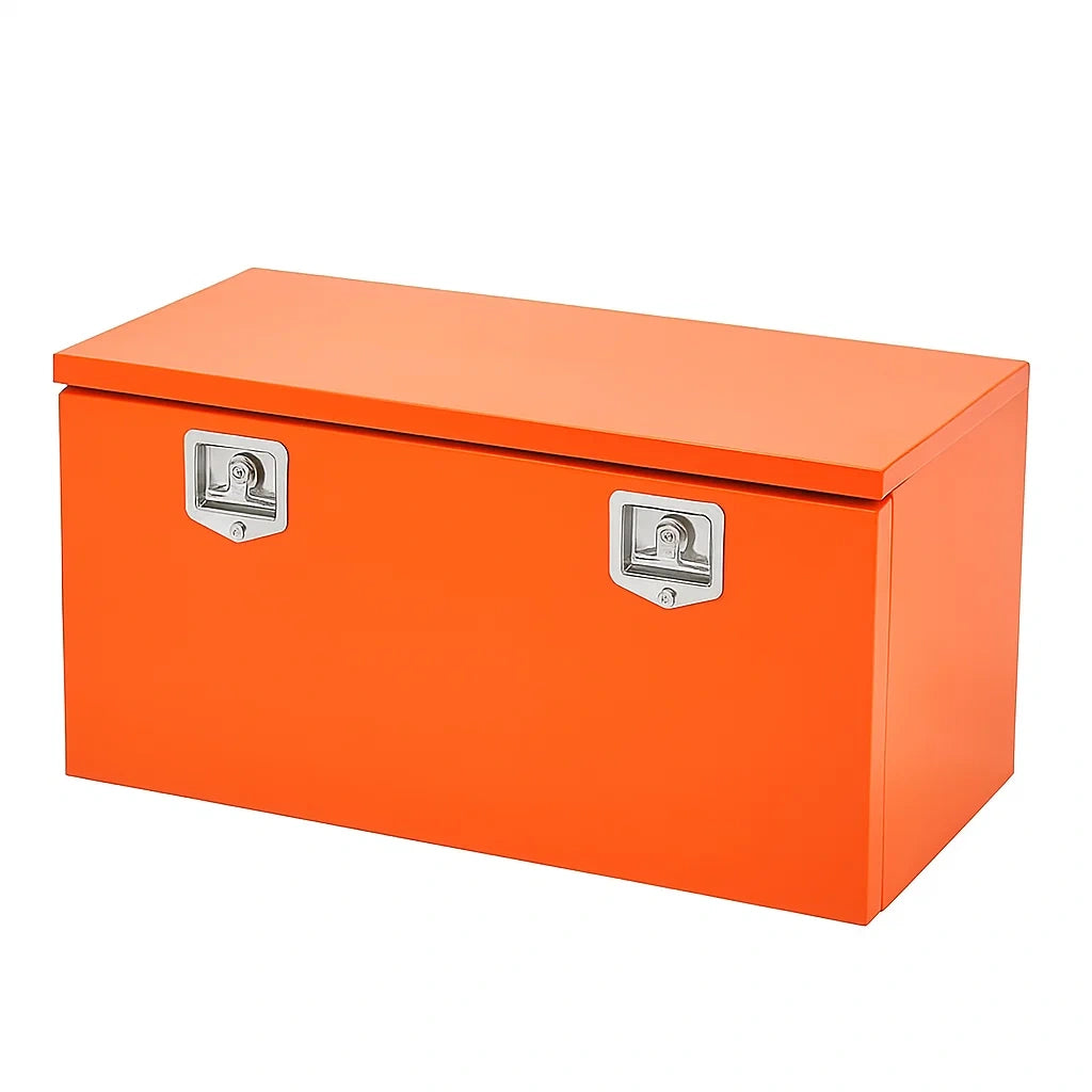 Stahl Aufbewahrungsbox Orange 60cm x 30cm x 30cm