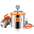 Pompen Bacoeng Vacuümpomp, met 85 l/min, 12 liter, eentraps vacuümpomp, onderdrukpomp, met manometer HVAC