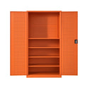 Stahlschrank mit Lochblechtüren 180x90x40 cm Orange