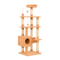 Katzenkratzbaum aus Plüsch und Sisal, 150 cm, Beige