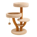 Katzenbaum Beige Plüsch und Sisal 70 cm