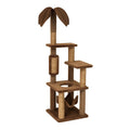 Katzenbaum Braun Polyesterplüsch Sisal 140cm
