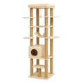 Kratzbaum für Katzen Beige MDF Polyester 203 cm