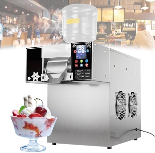 Ijsmachine Commerciële, productie van 120 kg/24 uur, instelbare snelheid, automatische elektrische ijsmolen, roestvrij staal