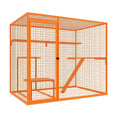 Metall Katzengehege Orange 200x100x150 cm