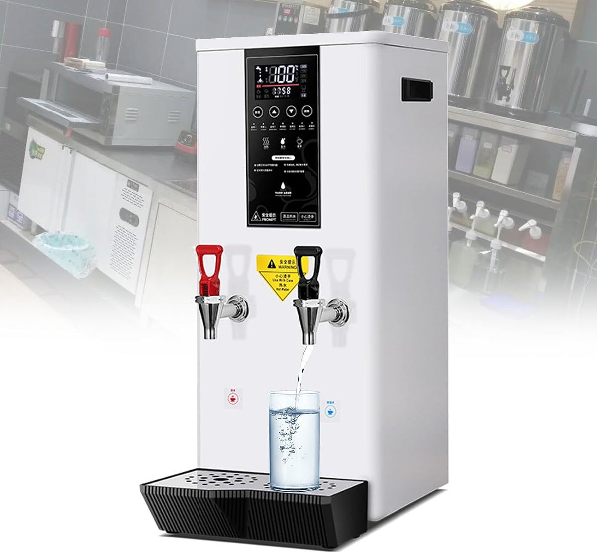 Zprmmn Elektrische kachel Automatische LCD Touch Kokend Water Machine 45L/H, Size : 110V), (Color : wit