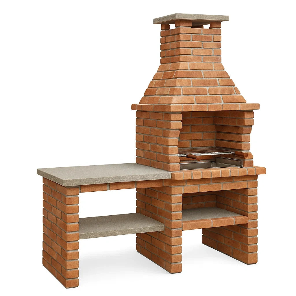 Ziegelgrillkamin mit Betonarbeitsplatte