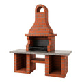 Ziegel Gartengrill mit Arbeitsfläche