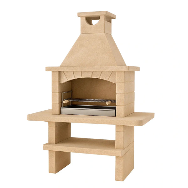 Betonsteingrillkamin in Beige 160 cm
