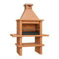Grillkamin aus Ziegelstein Braun 150x60x210 cm