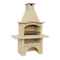 Beton-Gartengrillkamin mit Rost Beige