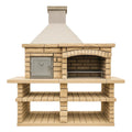 Gartengrillkamin aus Naturstein mit Edelstahlrost