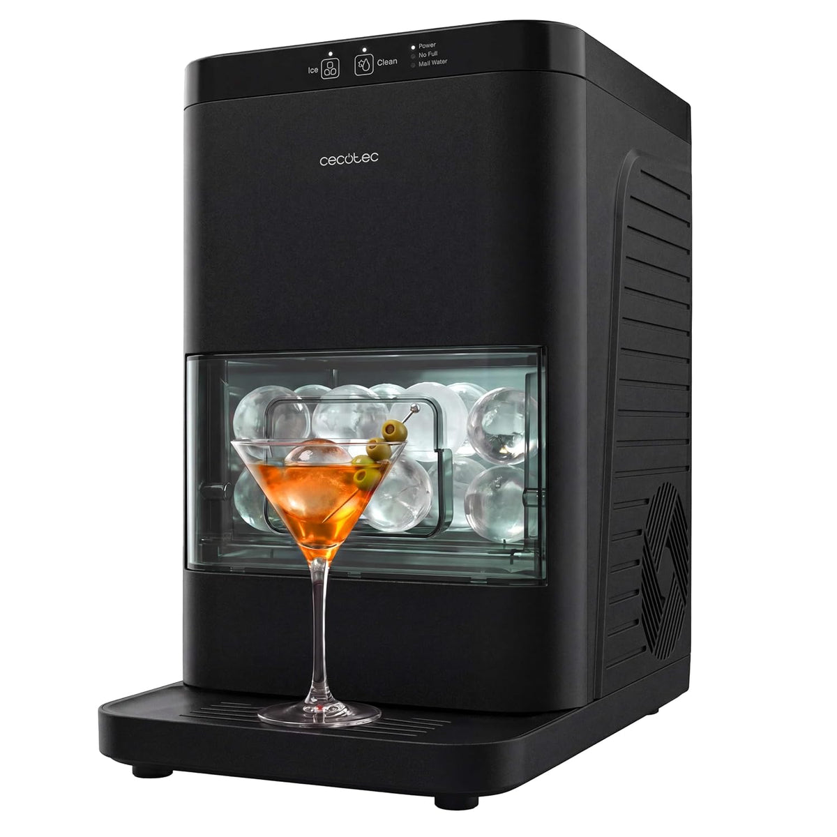 Cecotec Ijsmachine Chillin' Ice Sphere 130 W, kristallen ballen 45 mm in 70 minuten, waterreservoir 1,2 l, capaciteit 8-10 ballen, 2 ballen per cyclus