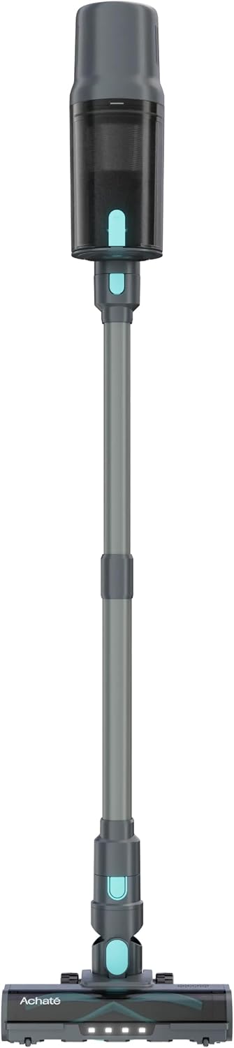 Achaté Staande stofzuiger Achaté Accustofzuiger, 230 W, 20,5 kPa, met HEPA-filter, draadloos, sterk zuigvermogen, zakloze stofzuiger, led-display
