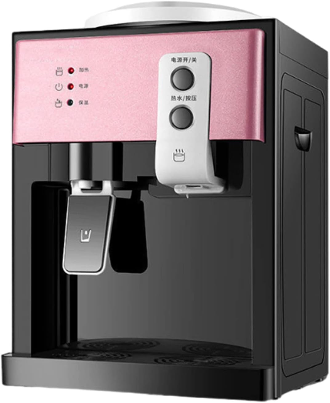 Fanoya Waterdispenser Nieuwe Duurzaam Drinkwater Mechanisme Verwarming en, Mini Desktop Water Dispenser Warme Studentenflat Water Dispenser, Pink