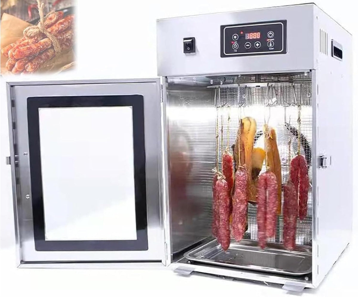 SaryEdge Voedseldroger Commerciële 360° roterende van roestvrij staal, met 24-uurs digitale timer.