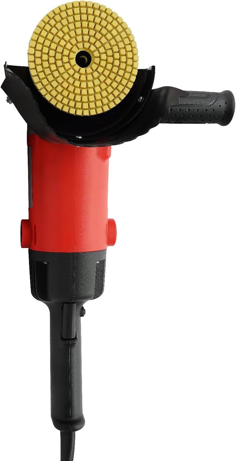 Candygou Polijstmachine, 1400 W polijst- en schuurmachine, 40 x 10 cm, 800-8100 omw/min, 6 variabele snelheden, polijstschijf, autodetailing, waxen