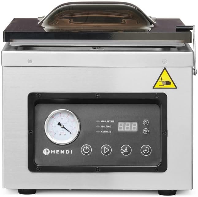 Hendi Keukengerei accessoires Vacuümmachine, 230V/950W, 359x425x(H)366mm, met kamer, voor het vacuüm sealen van voedsel, marineerfunctie