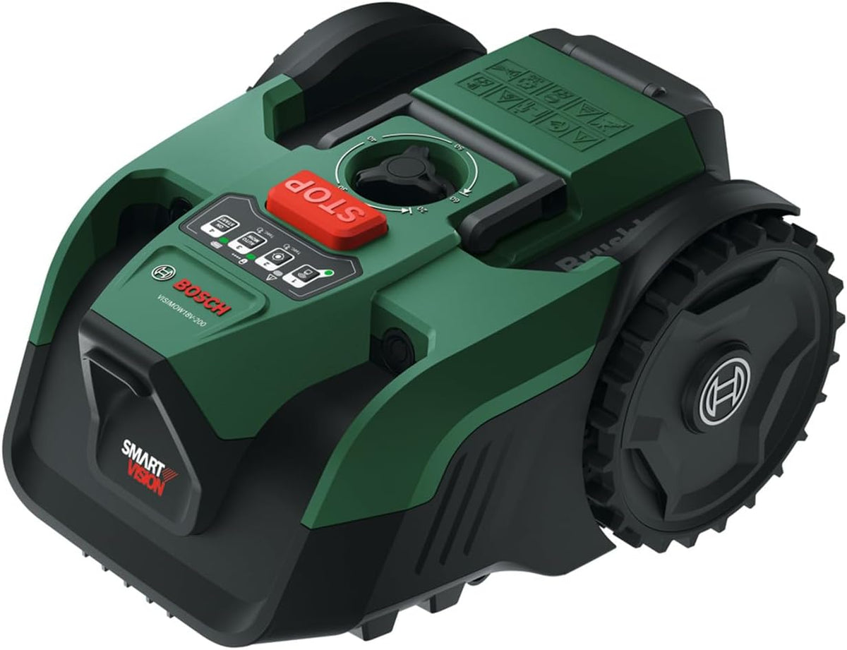 Bosch Robotmaaier accurobotmaaier VISIMOW18V-200 (voor gazons tot 200 m2, maaibreedte: 18 cm, maaihoogte: 20-60 mm, zonder accu)