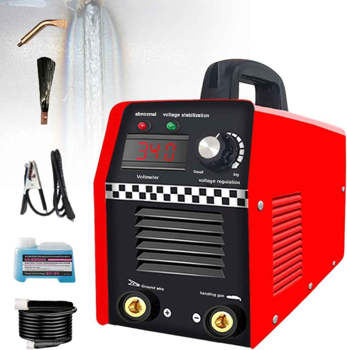 Uordby Polijstmachine Roestvrijstalen lasdraadpolijstmachine, 1000W elektrolytische reinigingsmachine, voor lasdraden, polijst-/reinigingsmachine