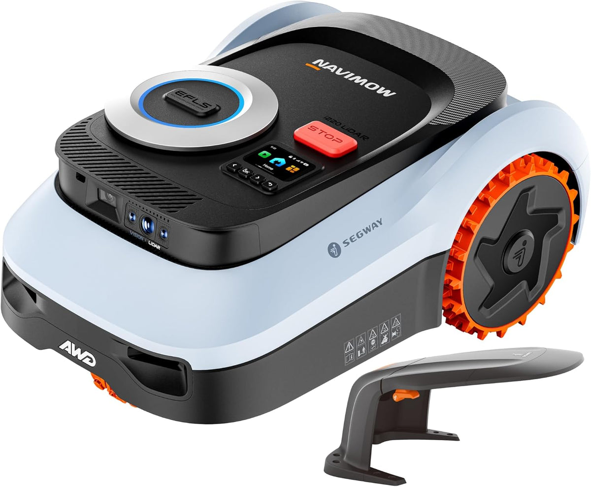Robotmaaier Navimow Segway i220 LiDAR Pro, voor hellingen tot 55%, voor 2000 m2 (Apart verzonden), met Garage M, Xero, Turn AWD, Driewielaandrijving