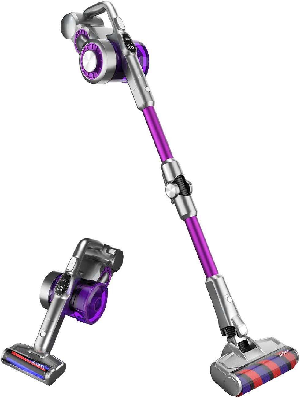 Jimmy Steelstofzuiger JV85 Pro Draadloze stofzuiger, 200 AW en led-display, met flexibele hoofdbuis, met afneembare accu
