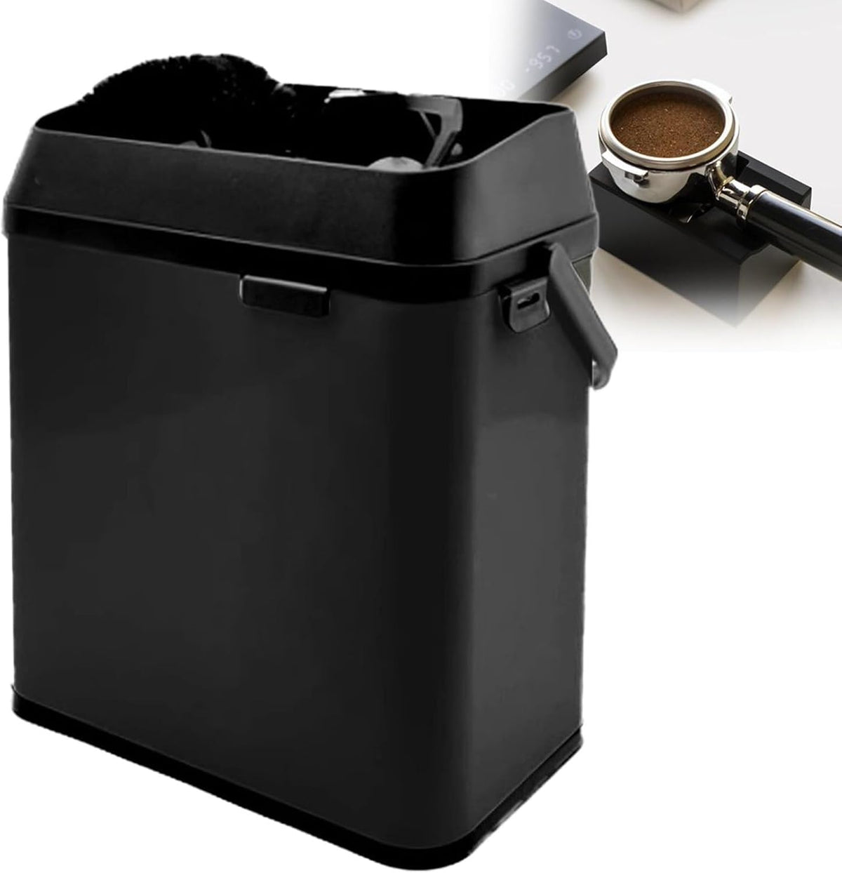 Yxfazpp Koffiemolenreiniger Elektrische klopdoos koffiehandvatreiniger, commerciële elektrische koffiehandvat reinigingsmachine