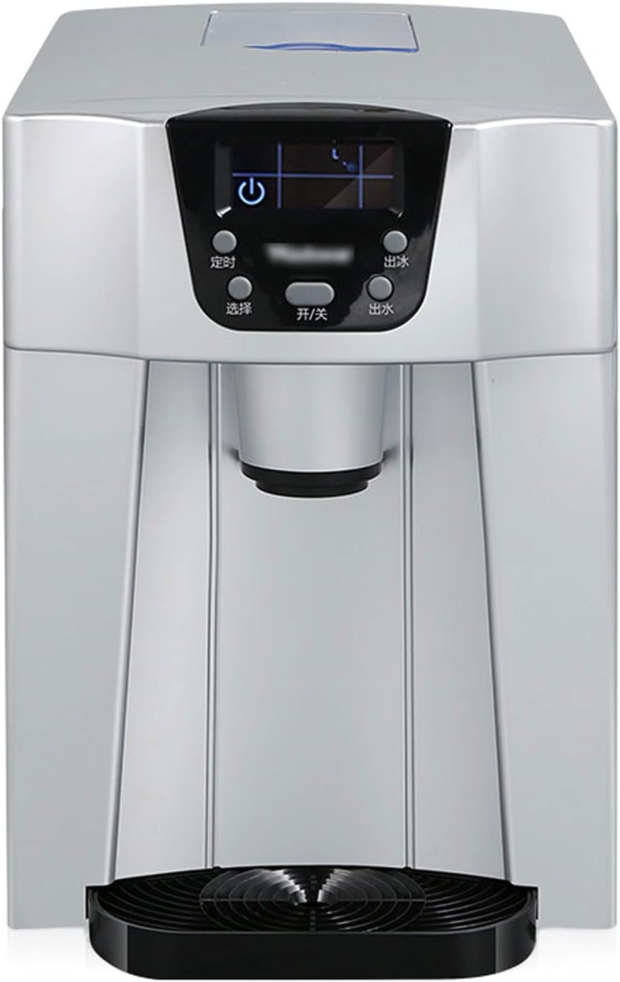 B3F7M4R9J2 Ijsmachine IJsmaker Huishoudelijke kleine automatische, 33 lbs ijs in 24 uur, zilver