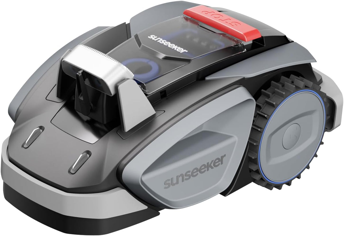 Sunseeker Robotmaaier V3 Vision AI, 600 m2, 42% helling, zonder begrenzingskabel, app-bediening, dubbel oog, grasmaaier, met één klik maaien