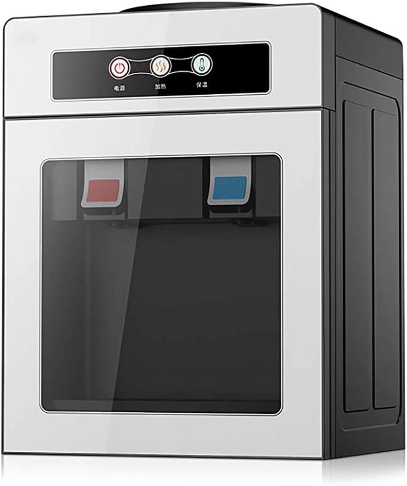 Ffocco Waterdispenser Multifunctionele Intelligente Desktop Water Dispenser 220V, Zilver Present, voor Home Office Slaapzaal, Energiebesparing