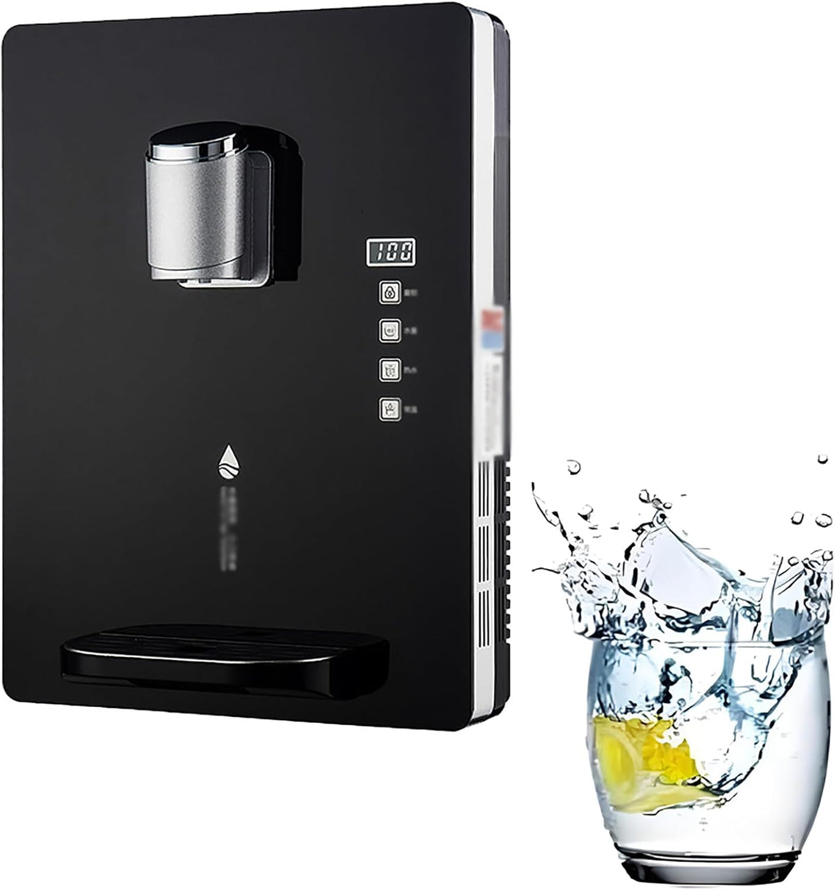 Waterdispenser, 30 l/h output, met onmiddellijke verwarming van 3 seconden, voor wandmontage, slimme aanraakbediening en veiligheidsslot