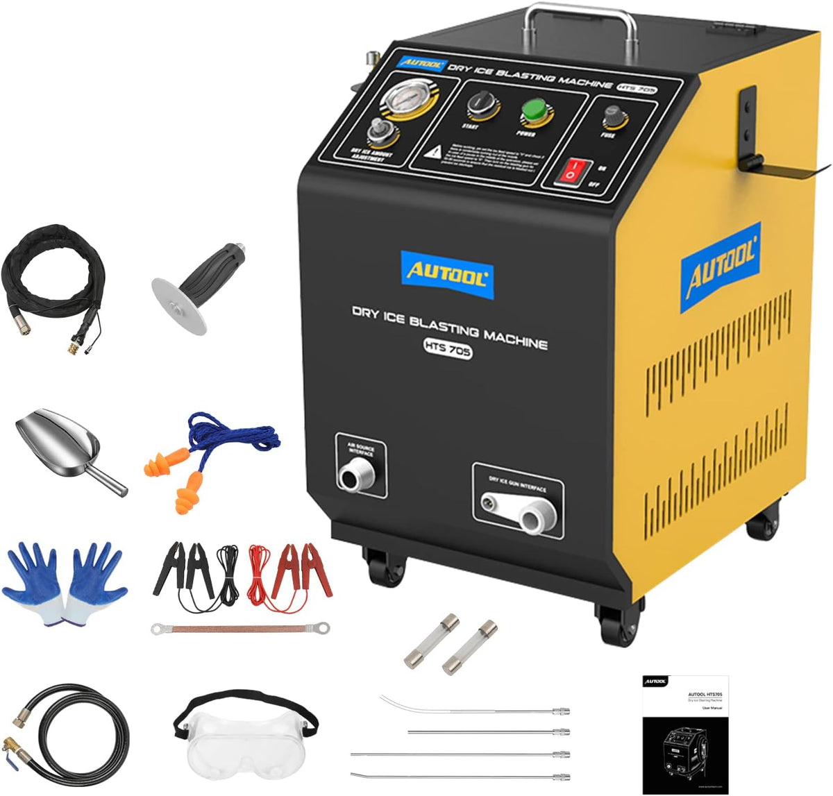 Ruitenwissergereedschap Autool Koolstofhoudende Ijs Projectie Reinigingsmachine, voor Auto's, Droge Ijsreinigers Koolstof