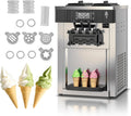 Zhimai Ijsmachine YKF-8218T, 6 l x 2 trechters, 20-28 l/u, 2 + 1 smaken, commerciële ijsmachine, voor zwaar belaste plaatsen zoals pubs/cafés/winkels