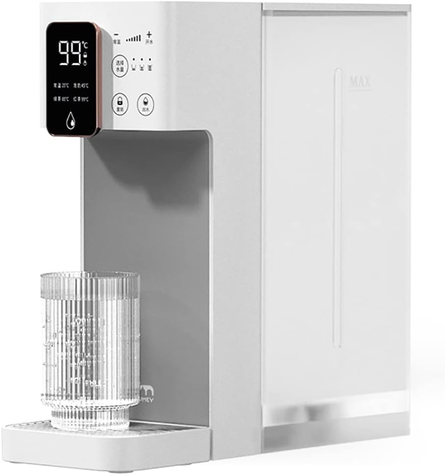 Waterdispenser Qxiwaoe Instant heetwaterdispenser, 6 temperaturen, mini draagbare slimme waterdispenser, waterfiltersysteem op aanrecht, kantoor