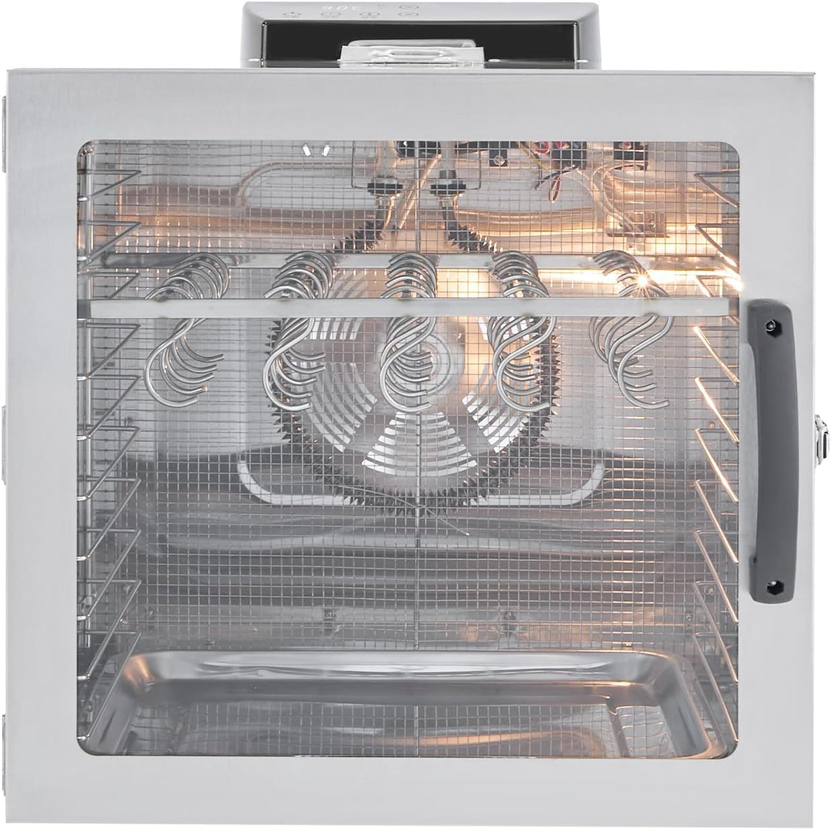 Cherikiu Voedseldroger 10-voudige roestvrijstalen droogmachine, 1000 W, 220 V, met 20 haken, 42,5 liter voedseldehydrator, droogkast, dehydrator