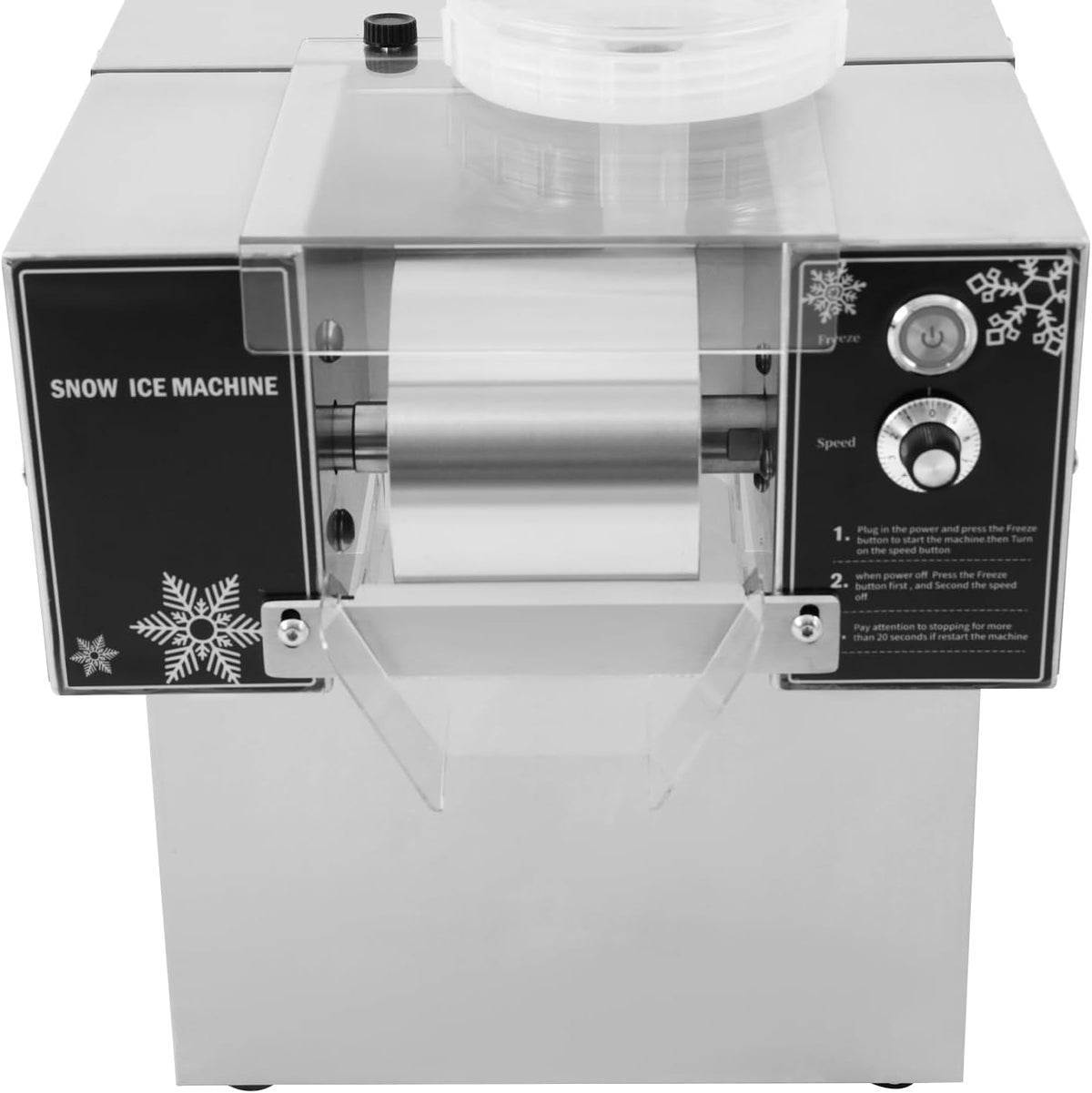 Jerool Ijsmachine Sneeuwvlokkenijsmachine, commerciële softijsmachine, voor geschraapt ijs, smoothiemachine, elektrische ijsmachine