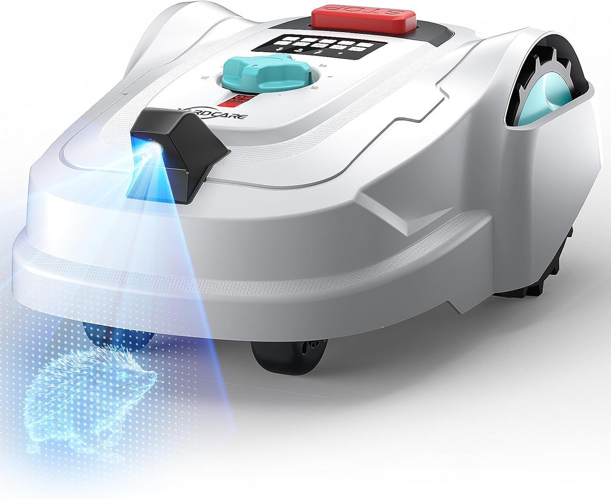 Yardcare Robotmaaier M800Plus, GPS + 3D-vision, 800 m2, detectie van 150 obstakels, zonder omtrek, automatisch opladen, app, U-snijmodus