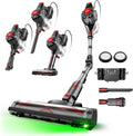 Zynet Steelstofzuiger CM120 Stofzuiger, 70 kPa/600 W, 1,5 l, 7 m, met kabel, krachtige elektrische bezem, met wandhouder, multicycloonsysteem