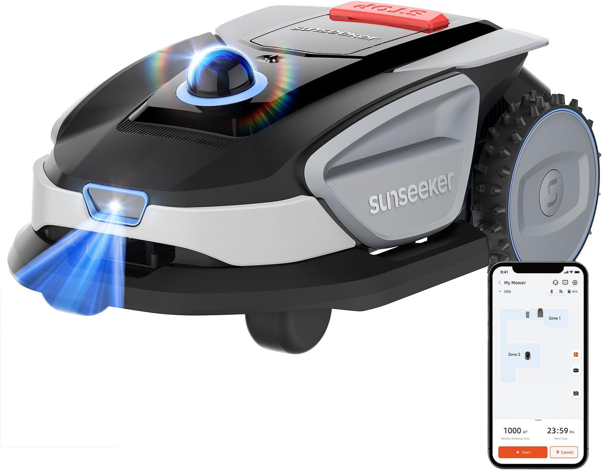 Robotmaaier Sunseeker S4 Draadloze, LiDAR 360° + Vision AI, 1000 m2