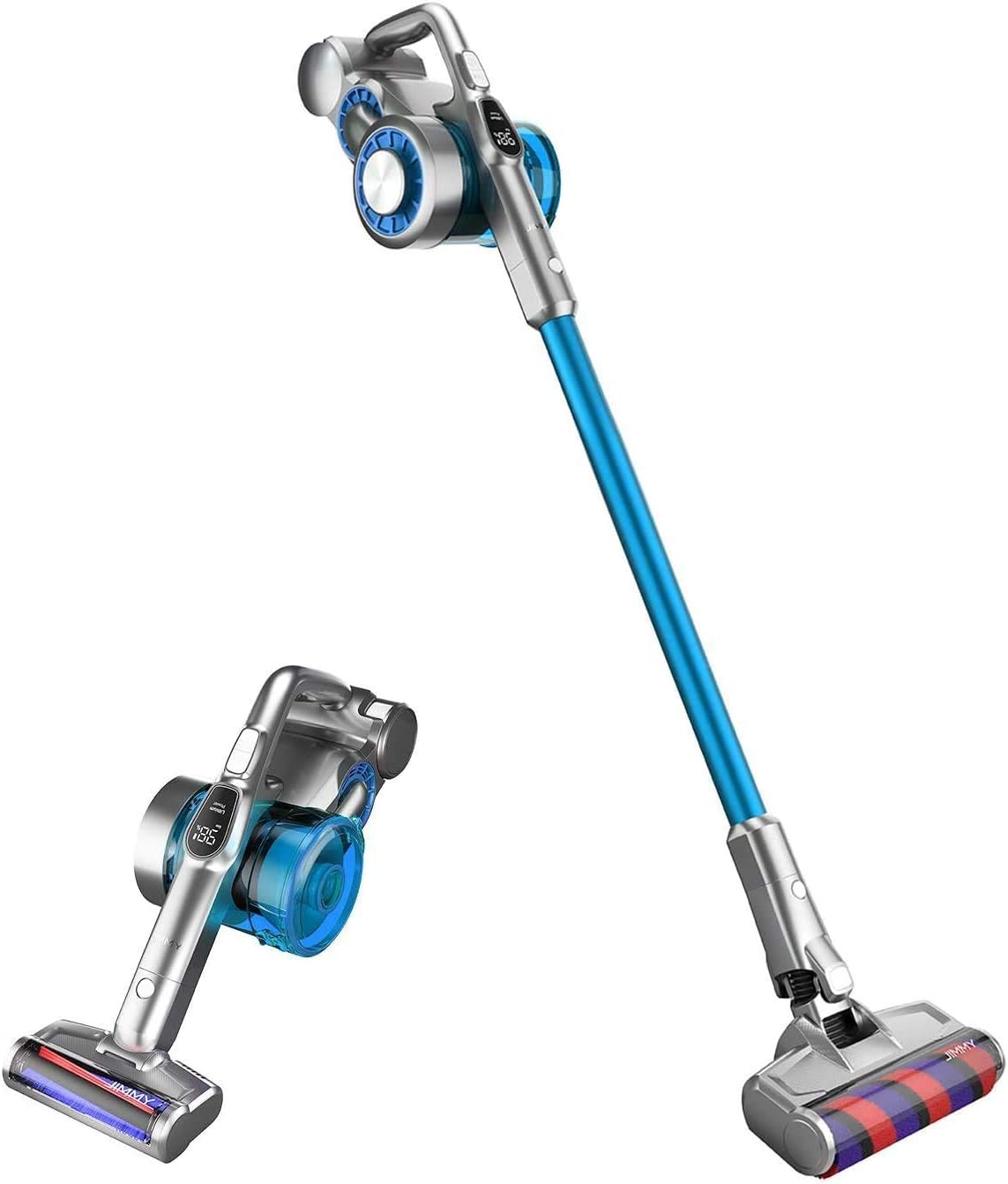 Jimmy Steelstofzuiger JV85 Ultralichte draadloze elektrische bezem, 185 AW, 60 minuten autonomie, cycloonmotor en HEPA-filter, standaard