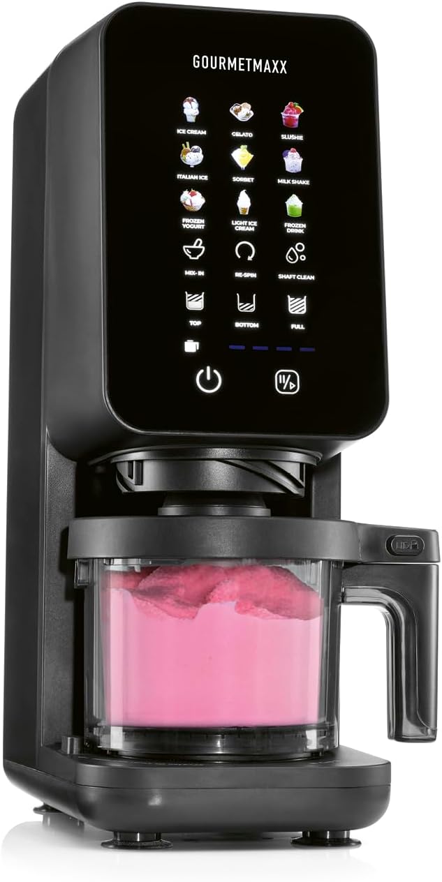 GOURMETmaxx Ijsmachine 19769, Met mixbeker, LC-display