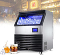 Faxioawa Ijsmachine Commerciële, 140 kg/24 uur, met 45 kg ijsopslagcapaciteit, 125 ijsblokjes, voor bar, thuissupermarkten (Kleur: 90