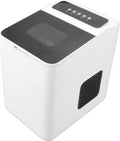 Hidyliu Ijsmachine Kleine Desktop, Wit ABS 1,5 L, met Geluidsarme Draagbare Ijsmachine op Aanrecht, voor Keuken, Kantoor, Woonkamer
